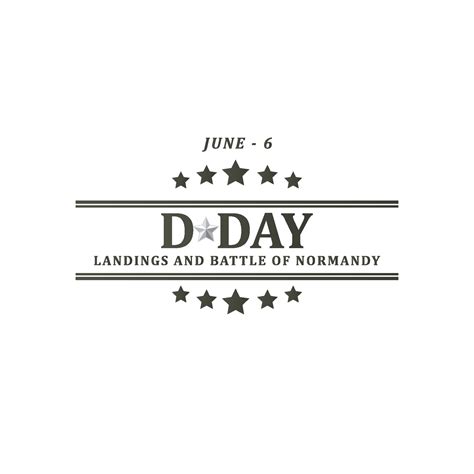 D-day Celebration Landing and Battle of Normandy Vector Template Design ...