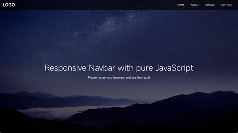 Create Responsive Navbar In JavaScript HTML CSS