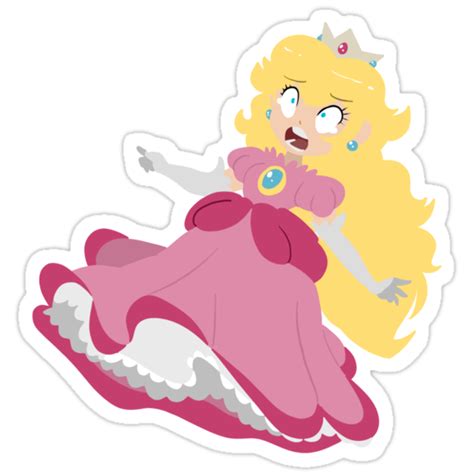 "Scared Princess Peach" Stickers by SaradaBoru | Redbubble