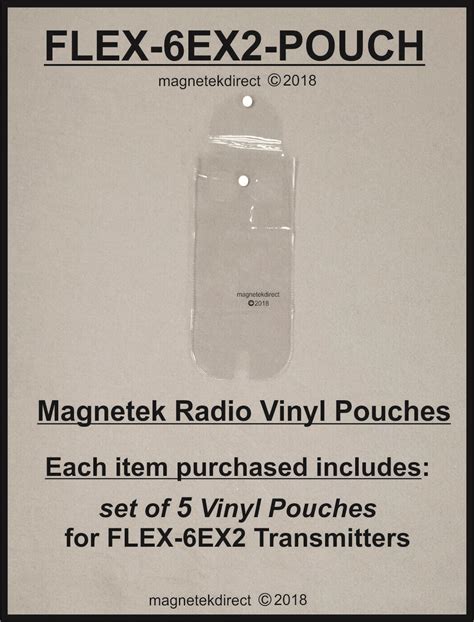 Magnetek Flex Ex Pouch Clear Vinyl Pouch For Radio Remote Control