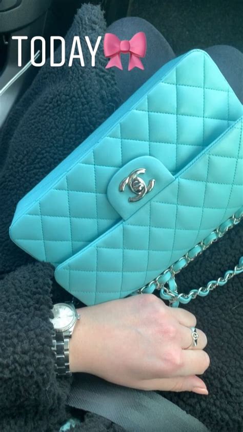 Chanel Small Blue Tiffany Bag Chanel Bag Luxury Purses Purses And Bags