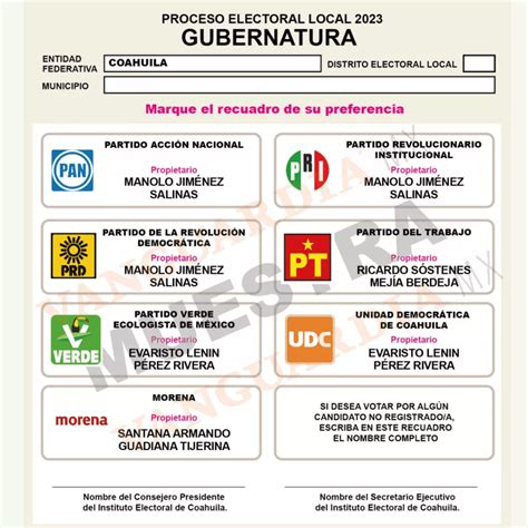 ¿cómo Son Y Cómo Marcar Las Boletas Electorales Para Las Elecciones En Estado De México Y