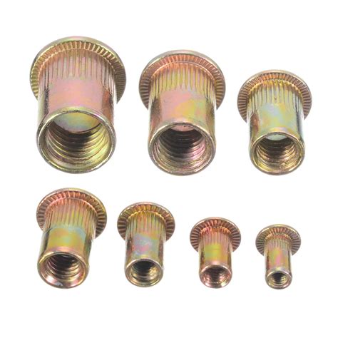 Mayitr Pcs Flat Head Threaded Insert Nutserts Rivet Nuts Flange