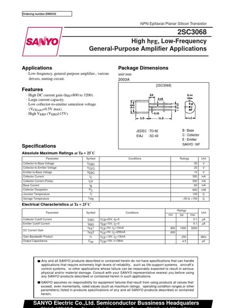 2SC3068 | Electrical Engineering | Electricity