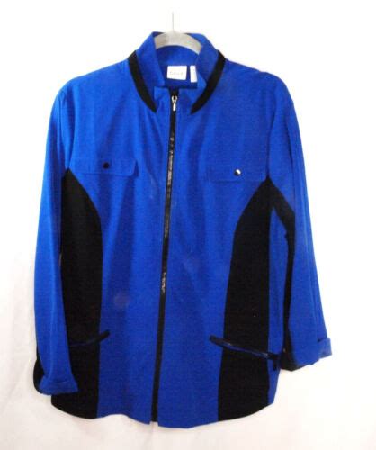 CHICOS ZENERGY GOLF COLLECTION Zip Up Royal Blue Jacket Sz 3 XL NWT