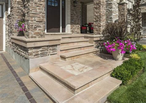 Natural Stone Steps Leading To Front Entrance Photos Boncuk Avize Bahçe Tasarım Fikirleri