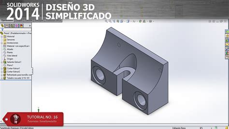 SolidWorks 2014 Tutorial Mordaza Estacionaria 02 YouTube