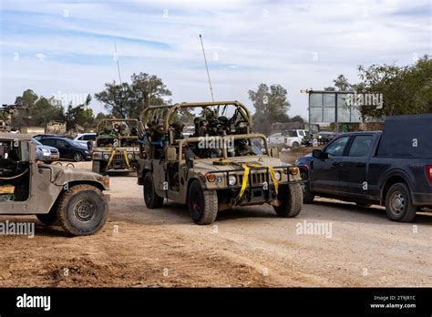 November 23 2033 Israeli Armoured Forces Parked On The Outskirts Of