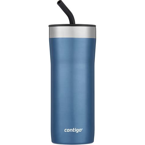 Contigo 24 Oz Streeterville Stainless Steel Tumbler With Straw Blue