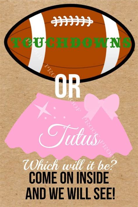 Touchdowns Or Tutus 20X30 LARGE Format INSTANT DIGITAL Files Welcome