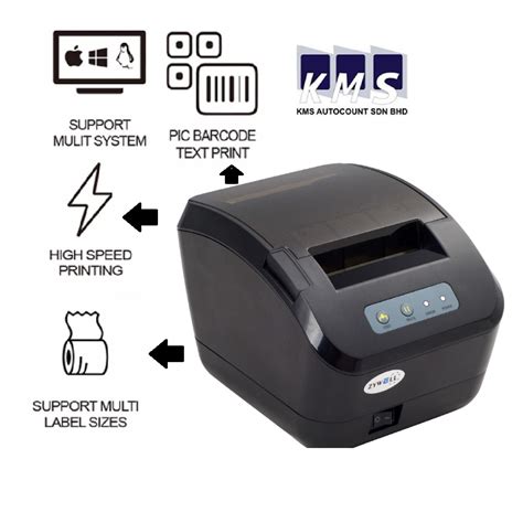 ZYWELL Thermal Label Printer Zy609 With Printer Driver 80mm Inkless