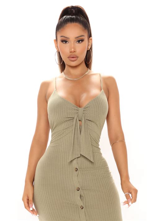 Laney Ribbed Maxi Dress Olive Fashion Nova Dresses Fashion Nova