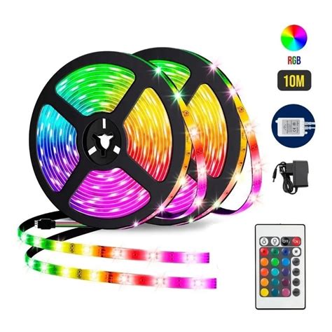 Kit Fita Led Rgb Metros Fonte Bivolt Controle Decora O