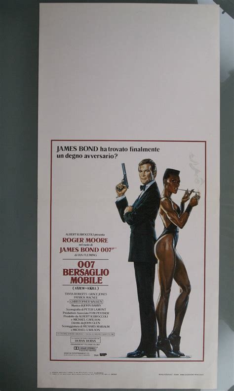 James Bond 007 A View To A Kill Poster 1985 Roger Moore Grace Jones Ebay