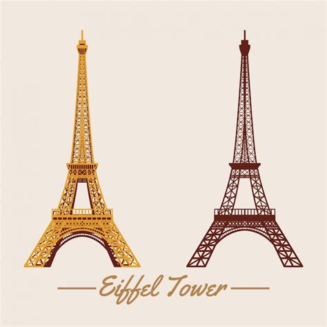 Torre Eiffel Vector Premium