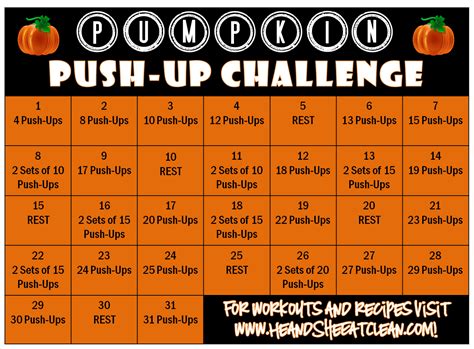 Pumpkin Push Up Challenge He And She Eat Clean