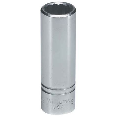 Williams JHWSMD 1217 1 2 Drive Deep Chrome Socket 12 Point Metric 17