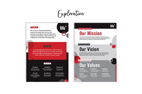 Yrci Mission Vision And Values Poster On Behance