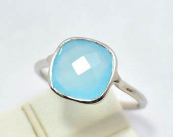 Aqua Chalcedon Ring Sterling Silber Ring Vergoldet Etsy De