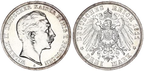 Deutsches Kaiserreich Preu En Mark A Wilhelm Ii Fast