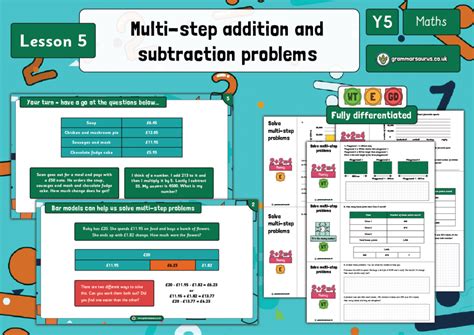 Year 5 Addition And Subtraction Multi Step Addition And Subtraction