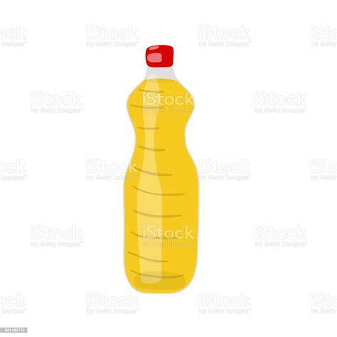 A Bottle Of Hydrogenated Vegetable Canola Or Soy Oil Vector Icon