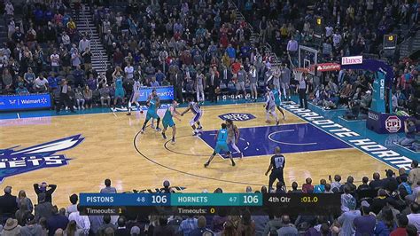 Last Second Field Goal Pistons Hornets Nba Official