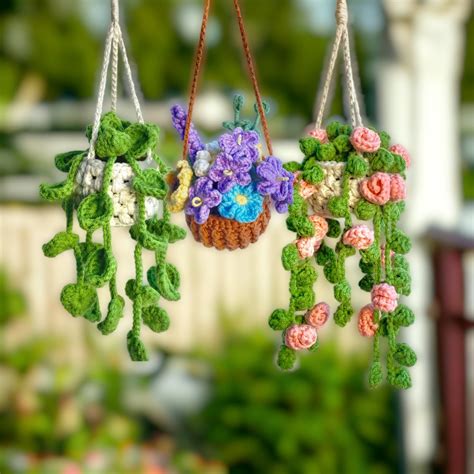 Car Hanging Plant Crochet Pattern Hanging Plant Pattern Etsy