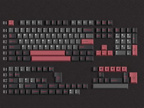 Keys Double Shot Gmk Evil Dolch Keycaps Cherry Profile Abs