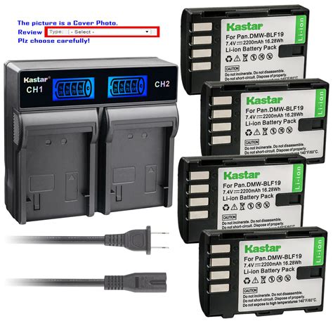 Kastar Battery LCD Rapid Charger For Panasonic DMW BLF19 BLF19E Lumix