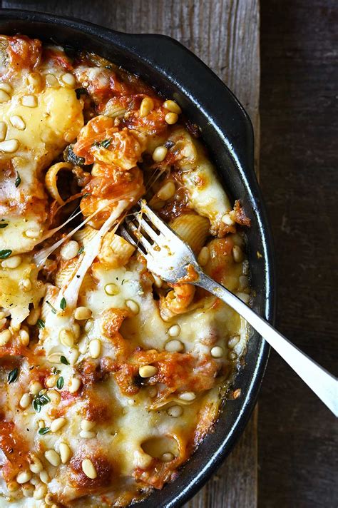 Cheesy Eggplant Beef Bolognese Pasta Bake Serving Dumplings