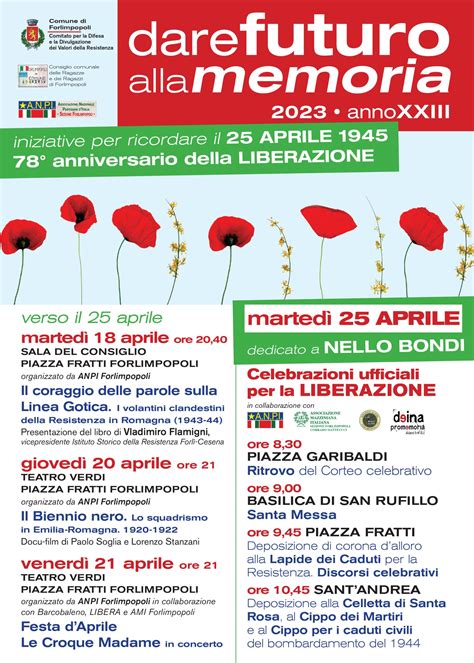 25 Aprile 2023 Locandina Forlimpopoli Città Artusiana