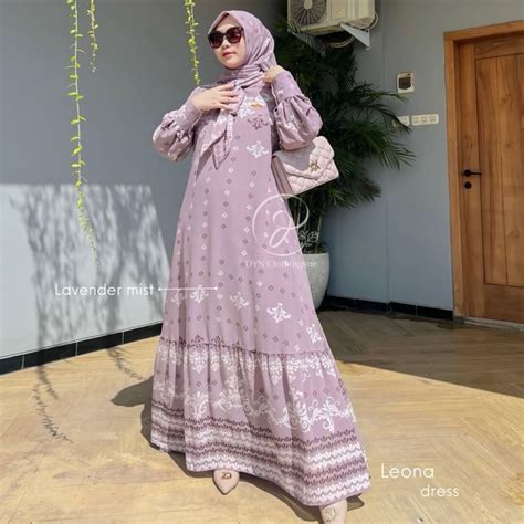 Jual Dyn Clothingline Leona Dress Free Hijab Busana Muslim Wanita