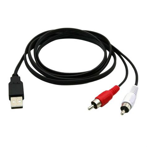 Dual Rca Male To Usb Male A Composite Adapter Audio Video Data Extension Cable Ebay