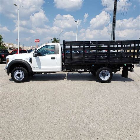 2019 Ford F 550 Xl Regular Cab Stakebed Flatbed Truck With Knapheide 12