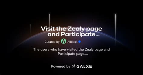 Visit The Zealy Page And Participate Credential Galxe