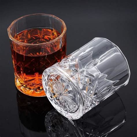 Lot De 2 Verres À Whisky En Cristal Dans Une Boîte Élégante 300 Ml