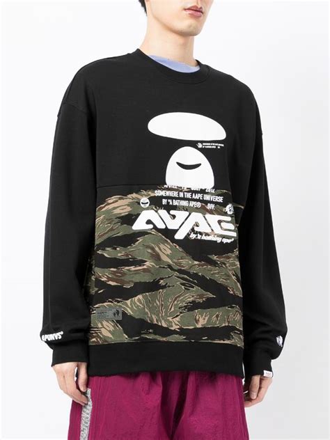 38％割引ブラック系m売れ筋介護用品も！ Aape By A Bathing Ape® ロゴ スウェットシャツ スウェット トップスブラック系m Otaonarenanejp