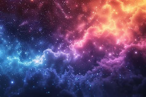 Premium Photo Colorful Space Filled With Stars And Clouds