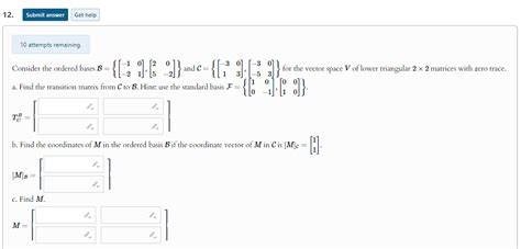 Solved Consider The Ordered Bases B 10 21 205 2 And Chegg