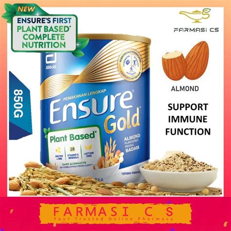 PROMO Abbott Ensure Gold Plant Based Almond Flavored 850g EXP 08 2024