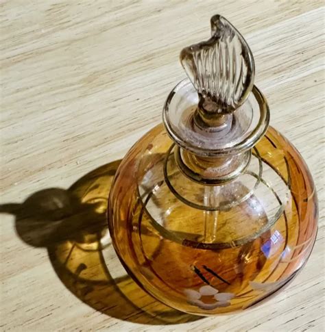 VINTAGE FRATELLI TOSO Murano Glass Perfume Bottle 24ct Gold Decorated