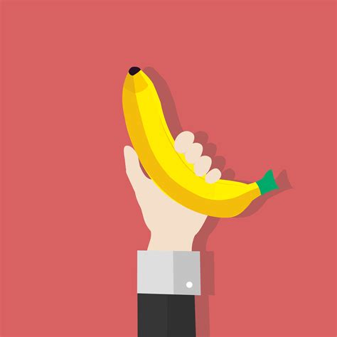 Illustration Of A Hand Holding A Banana Download Free Vectors