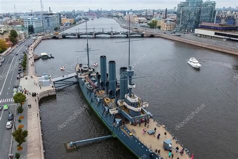 Pererburg Rusia 29 De Mayo De 2018 Crucero Aurora En El R O Neu La