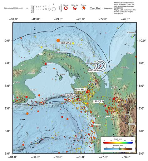 M6.6 earthquake strikes offshore Colombia and Panama