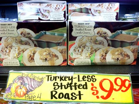 Trader Joes Turkey Less Stuffed Roasts With Gravy Vegan Frozen Food