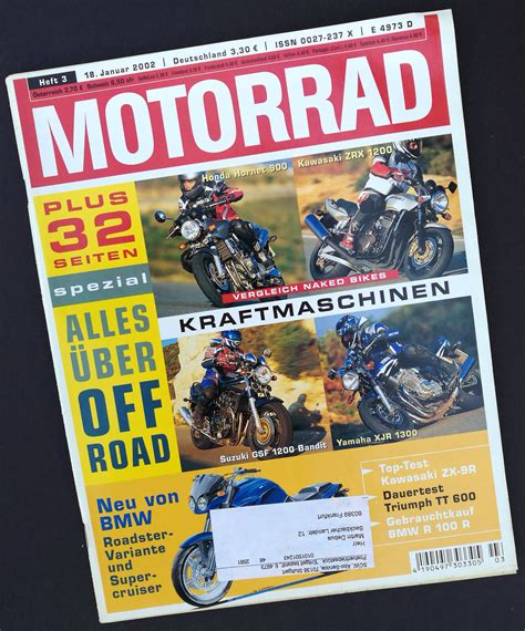 Magazin Motorrad Vom 18 Januar 2002 Vergleich Naked Bikes 184