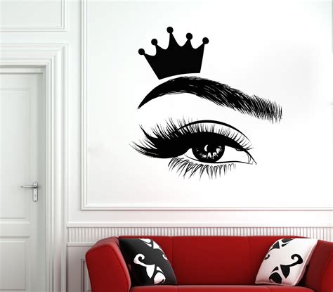 Eyelash Decals Eyelashes Wall Decal Window Sticker Beauty Salon Woman