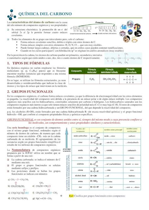 Pdf Qu Mica Del Carbono Con Grupos Funcionales En Los