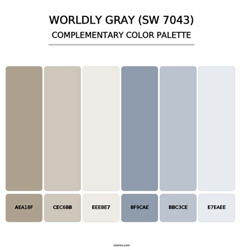 Sherwin Williams Worldly Gray Sw Paint Coordinating Colors And